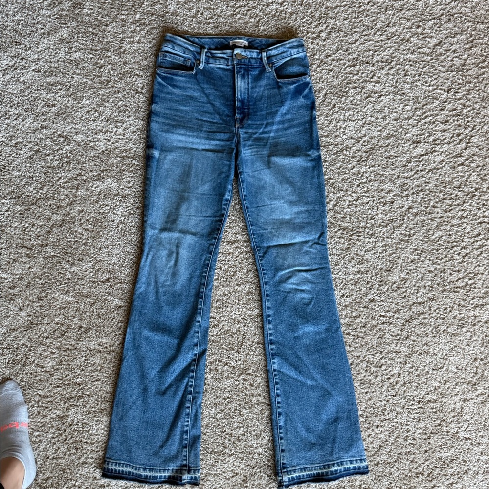 Good American Blue Flare Jeans